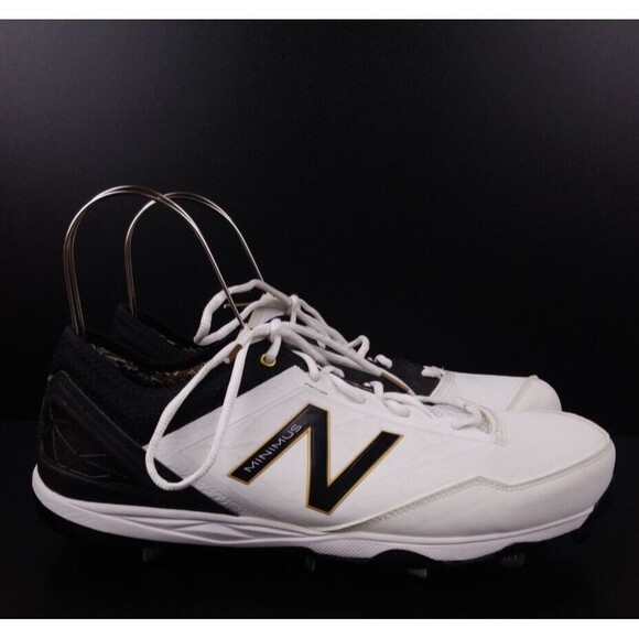 New Balance Minimus Metal Baseball Cleats MBBWK Men\'s Size 14 REV Lite White